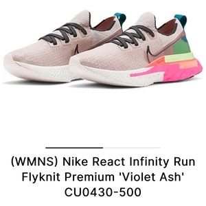 FREE SHIPPING Nike react infinity run flyknit 8.5 women’s